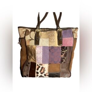 Coach Limited Edition Holiday Patchwork Tote